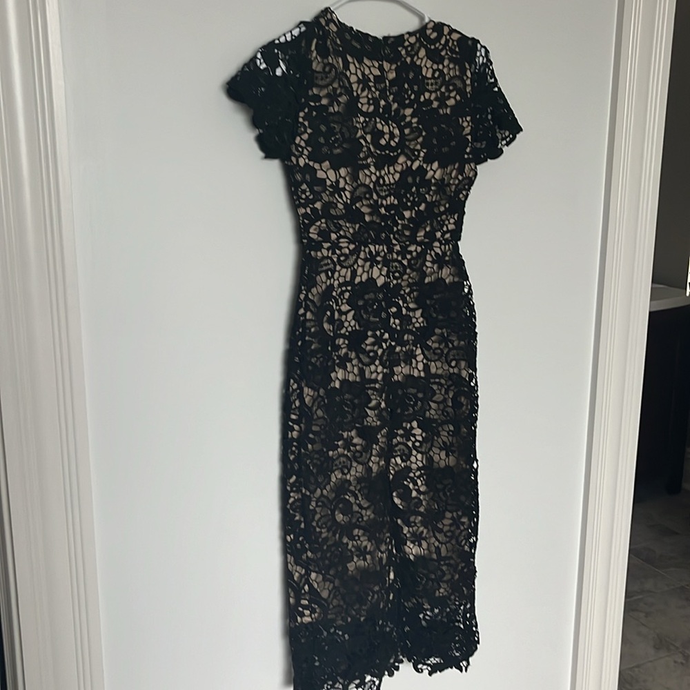 Rachel Parcell Black Lace Button Down Midi Dress, NWT - Picture 8 of 8
